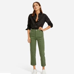 Everlane The Utility Straight Leg Pant in Green
